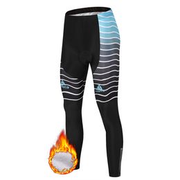 MILOTO Men NEW Thermal Fleece Cycling Pants With 5D Gel Pad Cycling Tight MTB Bike Pants Downhill Bicycle Pants Cycling Trousers