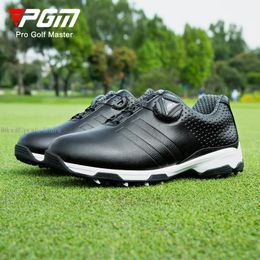 Pgm Women Golf Shoes Waterproof Anti-Slip Knob Strap Sports Sneakers Lightweight Casual Golf Shoes Ladies Microfiber Trainers