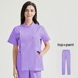 High quality scrubs medical uniforms women health service nurse work wear spa uniforms women wholesale prices medical suits new