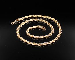 Father Gifts boyfriend gifts 24 inch Gold stainless steel 6mm 8mm Singapore Chain necklace Mens women rope chain necklace2305462