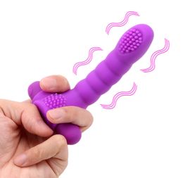 Female sex toys 10mode powerful vibrating clitoral stimulator female masturbator finger cot vibrator vagina massager2346968