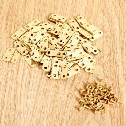 50Pcs Antique Kitchen Cabinet Hinges 16x13mm Bronze/Gold/Silver Jewelry Wooden Box Small Hinge Furniture Connecting hardware