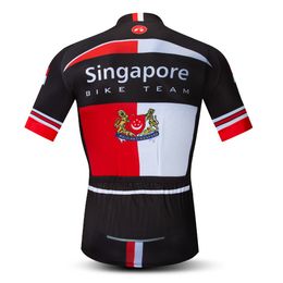 Singapore Pro Team Cycling Jerseys Men Summer Mountain Bike Tops Clothing Maillot Ciclismo Racing Sport Bicycle Shirt