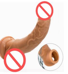 Erotic Toys Male Penis Extender Enlargement Reusable Penis Sleeve Sex Toys For Men Adult Lasting Product Cock Ring Delay Sex Produ3961595