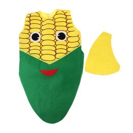 Kids Corn Costume Non-woven Fabric Vegetable Outfit Party Fancy Dress