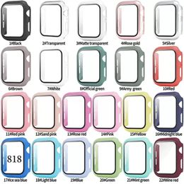 For Apple watch case 49mm 45mm 44mm 41mm 38mm 40mm series 3/4/5/6/7/SE watch cover with tempered glass in box 818DD