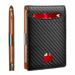 semorid RFID Wallets Men for Wallet Minimalist Leather Bifold Mey Clip Wallet with 12 Slots and ID Window 80P3#
