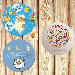 3.5/4.5cm Eid Mubarak Stickers Party DIY Eid Decorations Labels Sheep Muslim Al-Adha Greeting Treat Gift Packing HAJJ Kareem