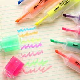 2Pcs Colour Highlighter Children's Macarons Students with Office Highlights Text Highlight Marker Pen School Stationery Supplies