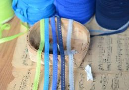 5 Meters/lot 1cm Blue Stretch Elastic Lace Trim Sewing Supplies Handmade Garments Accessories On Sale