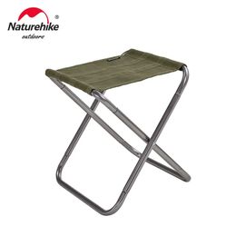 Lightweight Outdoor Camping Chair Aluminium Folding Fishing Stool Collapsible Camping Seats Hiking Stool NH17Z012-L 240329
