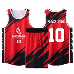 Men's Tracksuits 2024 Summer Youth Basketball Quick-Drying Breathable Custom Short-Sleeved Shorts College Team Uniforms