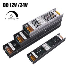 Ultra Thin LED Power Supply 220V To DC 12V 24V Lighting Transformers 25W 60W 100W 150W 200W 250W 400W Adapt For LED Strip