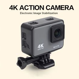 Cameras Waterproof WiFi Action Camera with Remote Control Screen, Sport Camera, Drive Recorder, 4K, 60FPS