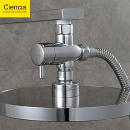 Ciencia Shower Diverter with Shut Off G1/2'' Diverter with Switch 3-way T Valve for Bathtub Faucet and Shower Arm