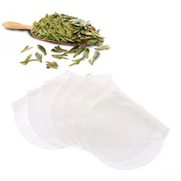 Yuvarlak Çay Poşetleri 100 PC/LOT TEABAGS Boş Kokulu Çay Poşetleri Filtre Infuser String Heal Conta Kağıt Kağıt Tay Tay Teamgs Bitki Gevşek Çay