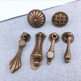 Single-Hole Drawer Ring Handle Alloy Vintage Cabinet Door Bathroom Cabinet Handle Handle Alloy