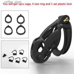 Other Health Beauty Items Newest!!! V6 Version 3D Printed Double-Arc Chastity Device with 4 Size Ring Penis Ring Lock Cage Cock Belt Adult Adult Toys L410