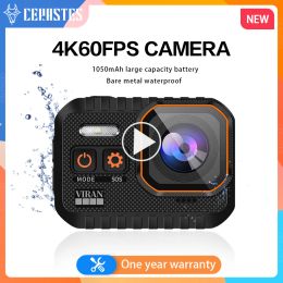 Cameras CERASTES Action Camera 4K60FPS with WiFi Remote 2.0" HD Screen Waterproof Ideal for Driving Recorder Diving and Outdoor Sports