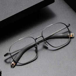 AA Sunglass of the Double Beam Eyeglass Made of Pure Titanium New Dita Fashionable Full Frame Can Be Paired with Myopia Glasses for Both Men and Women 2ENB