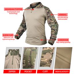 Han Wild Combat Uniform +Pads Safari Pants tattico uniforme militare Army camicia camicie da combattimento camicie da caccia per abiti da uomo in campeggio