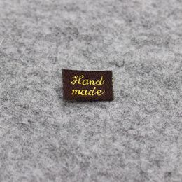 headwear labels/gold handmade tags/woven labels for handmade items clothing label custom collar labels