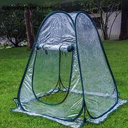 Garden Greenhouse Portable Folding Mini Transparent Warm Room PVC Warm Garden Flower Shelter Flowerpot Home Indoor Outdoor