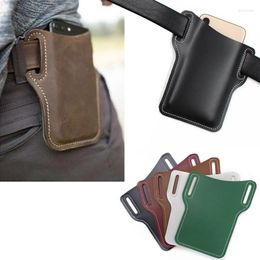 Storage Bags Men Cellphone Loop Holster Case Belt Waist Bag Props Leather Purse Phone Wallet Outdoor Mobile Holder Running