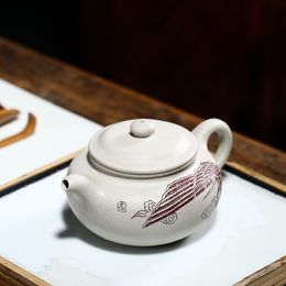 260ml Yixing High-end Handmade Tea Pot White Crane Purple Clay Antique Teapot Beauty Kettle Chinese Tea Ceremony Customised Gift