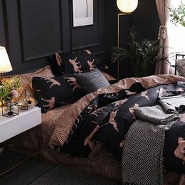 3pcs panther luxury duvet quilt cover bedding bedspread modern quilt cover bedding quilt cover pillowcase home decoration