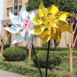 Garden Decorations 1pcs Bird Repeller Pinwheels Reflective Sparkly Deterrent Windmill Protect Plant Flower Lawn Decoration
