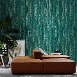 Modern Nordic Abstract Green Feather Wallpaper Art Wall Mural Waterproof Living Room Bedroom 3d Wall Papers Home Decor Beige