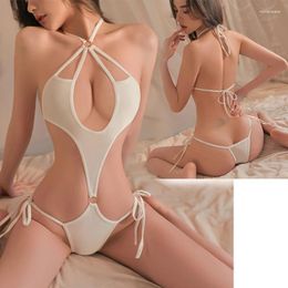 Bras Sets Xxx Erotic Lingerie Sexy Cut-out Tie Onesie Bra Set Character Uniform For Women Plus Size Pajamas