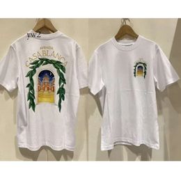 Men's T Shirts Designer Tees Rainbow Mushroom Letter Print Short Sleeve Tops Cotton Loose Men Women Shirt New 7828