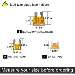 Car Fuses Assortment Kit 3 Types 165 PCS Assorted Standard Fuses & Mini & Low Profile Mini Fusesfor Boat Truck SUV Automotive