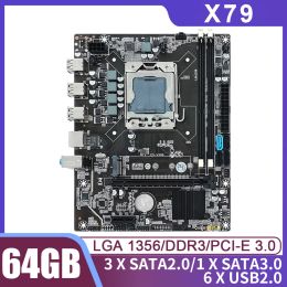 Motherboards X79 Motherboard 64GB DDR3 Memory LGA 1356 PC Motherboard 1866MHz Computer Motherboard 2450 CPU SATA2.0/3.0 RAM M.2 Interface