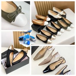 With Box Top Quality Designer Sandals Luxury Slippers Womens Crystal Heel Bowknot Dancing Shoes Soft Room GAI Platform Slip-On Size 35-39 5cm