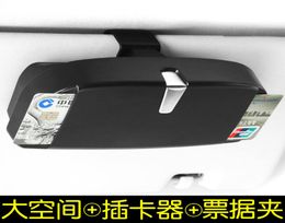 CarStylingUniversal Car Sun Visor Glasses Box Sunglasses Ticket Receipt Clip Storage Holder glasses and cards car holder2173638