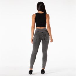 Shascullfites Denim Jeans Four Ways Stretchable High Waist Full Length Booty Leggings Tight Skinny Pants Yoga Butt Push Up Pants