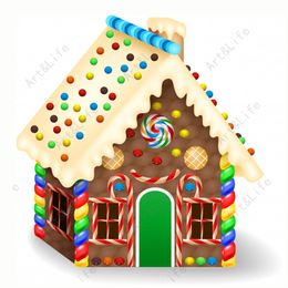 Colorful Sweets House Biscuit House New Metal Cutting Dies Stencils for Making Scrapbooking DIY Album Paper Cards Embossing Die