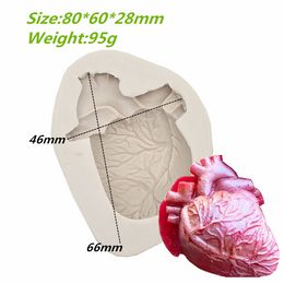 Halloween Heart Brain Silicone Mold Resin Kitchen Baking Tool DIY Pastry Cake Fondant Moulds Dessert Chocolate Lace Decoration