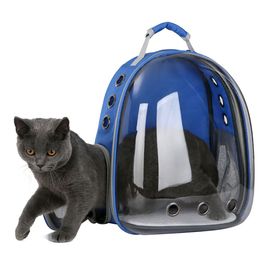 New Cats Carrier Bag Breathable Transparent Puppy Cat Backpack Cats Box Cage Small Dog Pet Travel Carrier Handbag Space Capsule