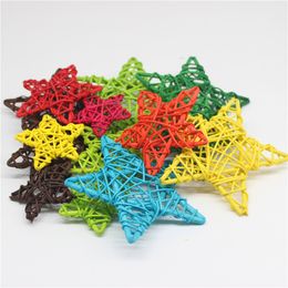 20PCS/Lot 6CM Lovely Rattan Star Sepak Takraw Birthday&Home Wedding Party Decorations DIY Ornaments Rattan Ball Kids Toys