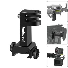 Cameras Action Camera Side Gun Mount Picatinny Rail Adapter Kit for Gopro Hero SONY FDX HDR Hunting Rifle Pistol Carbine Airsoft