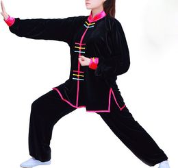 unisex high quality Autumn&Winter tai chi clothing kung fu martial arts uniforms taijiquan suits clothing blue/black/purple