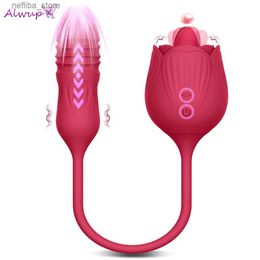 Other Health Beauty Items Rose-Licking Vibrator Female G Spot Nipple Clitoris Stimulator Tongue Lick Vibrating Love Dildo Adults Adult Toys for Women L410