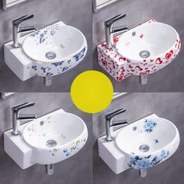 Wall Hung Wash Basin Small Balcony Pool Ceramic Bathroom Sinks Table Basin Toilet Mouthwash Basin Wall Hung Bathroom Washbasins