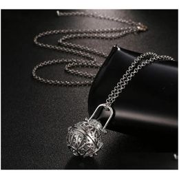 Pendant Necklaces Aromatherapy Diffuser Essential Oils Necklace Fashion New Locket Pendants 5 Colours Ship Drop Delivery Jewellery Dhqwx