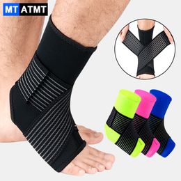 1Pc Sport Ankle Support Brace Elastic Comfortable Foot Protector with Adjustable Bandage for Cycling Running Basketball Football