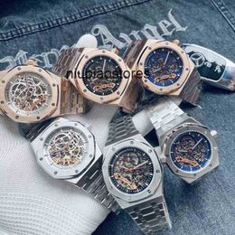 Watch physical Luxury Shootingfashion Hollow Design Trend 316 Steel Band mechanical Waterproof Designer Wristwatches Stainless steel High Quality QG79